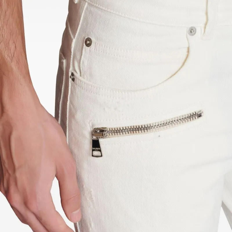 BALMAIN Biker Denim Jeans-5