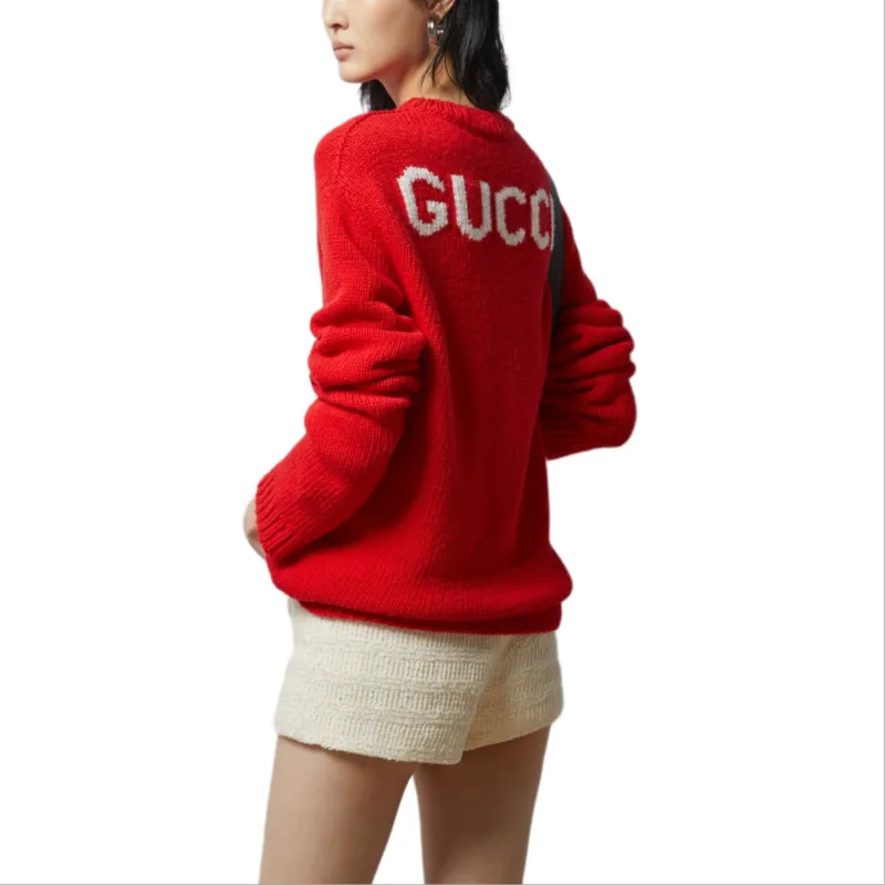 GUCCI Logo Intarsia Knitted Sweater-3