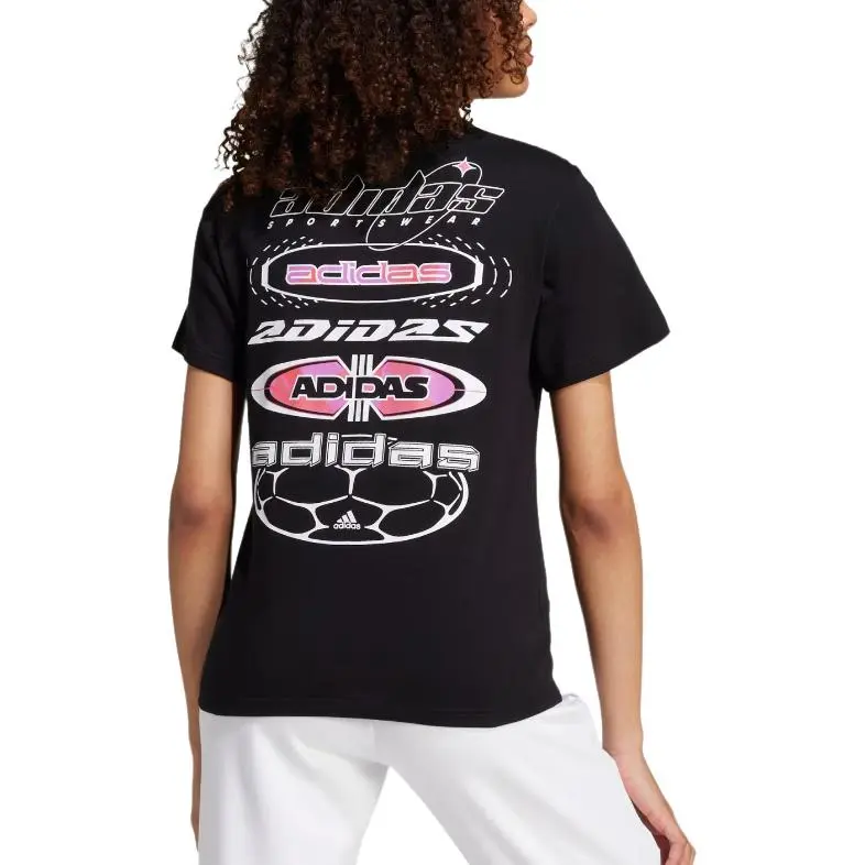 Adidas Women's House Of Tiro Graphic T Shirt Black-2