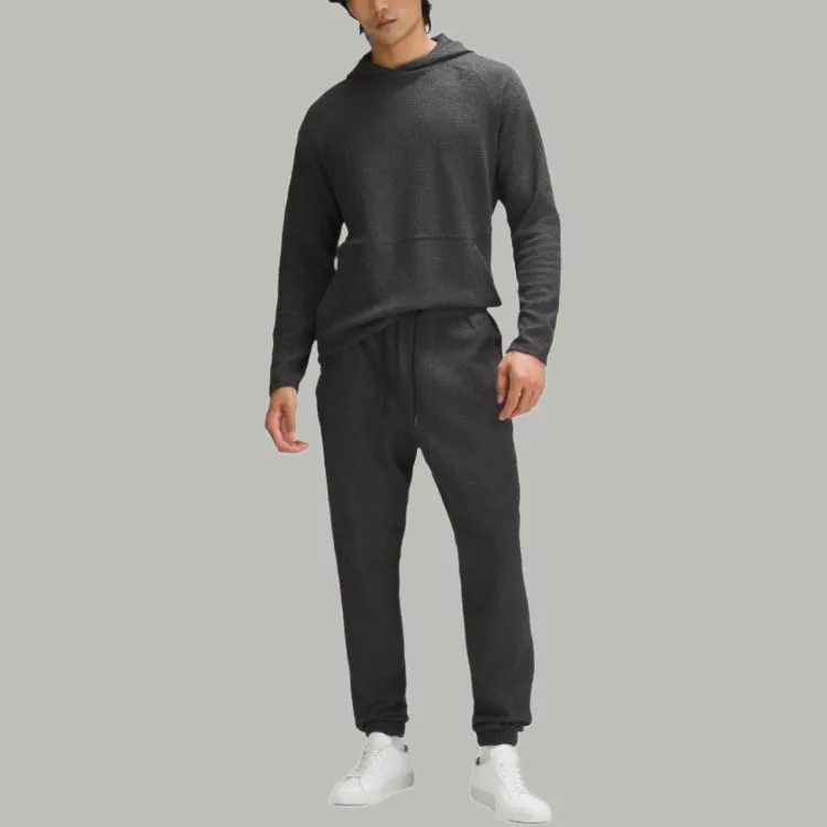 Lululemon Textured Double Knit Knitted Sweatpants Men's Mixed Color Night Black-4