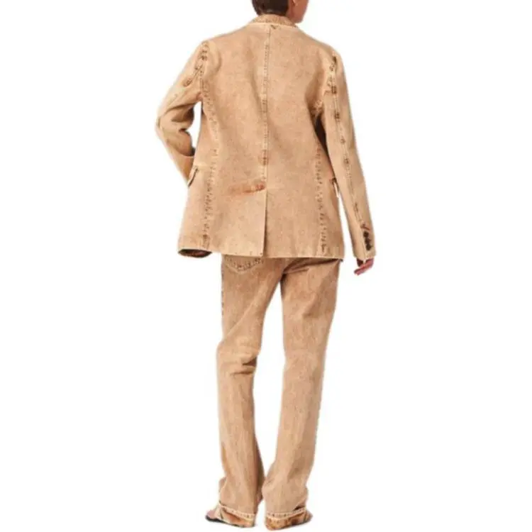MIU MIU Denim Jackets Women's Cognac-4