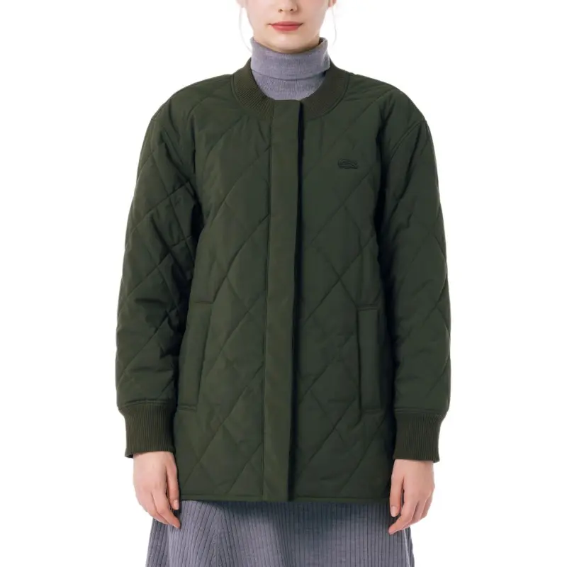 LACOSTE Puffer Jacket Women's Khaki Olive-2