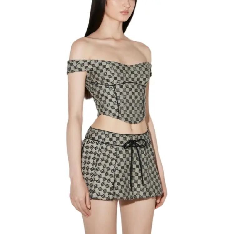 Misbhv Off shoulder Logo print Top-2
