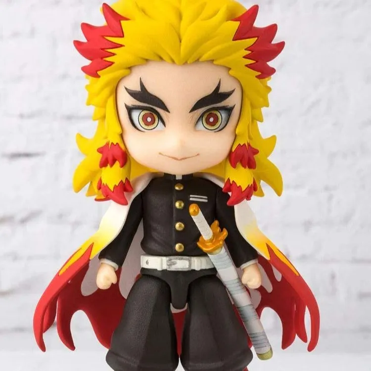 BANDAI Kyojuro Rengoku Bandai Figurarts Mini Demon Slayer  Kimetsu No Yaiba Kiryu The Flame Pillar Scale Figures-3