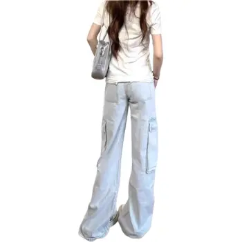 Flowers In Water Jeans Women's Light Blue