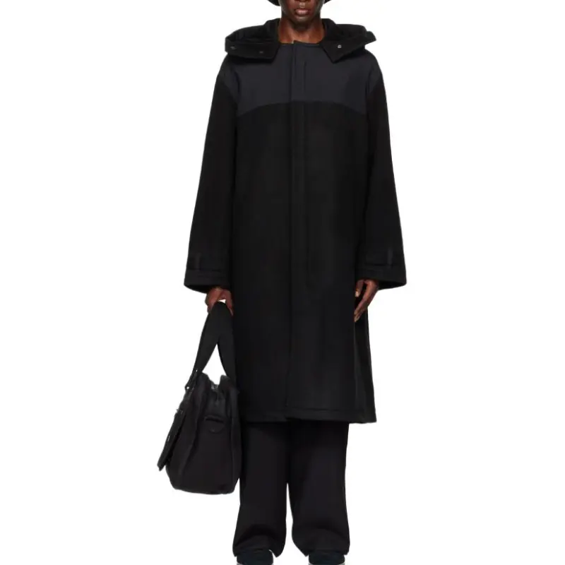 Y 3 Mid Length Hooded Coat-1