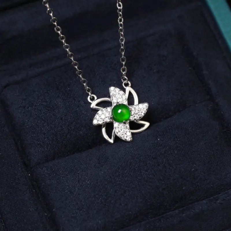 KALAIYIN Ice Glutinous Jadeite Necklaces Women's-1