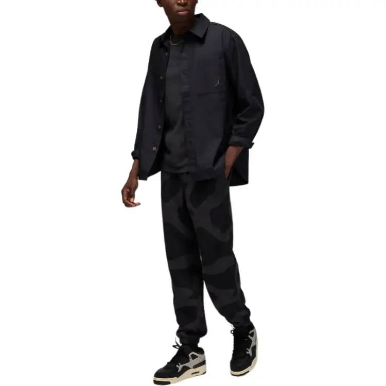 Jordan Wordmark Knitted Sweatpants Men's Black-2
