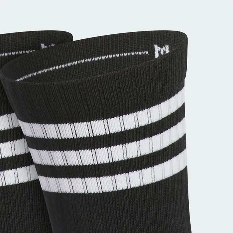 Adidas CUSHIONED CREW Mid Calf Socks Unisex 3 Pack Black/White-2
