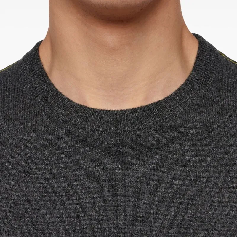 Ferragamo Charcoal Cashmere Crew Neck Sweater-4