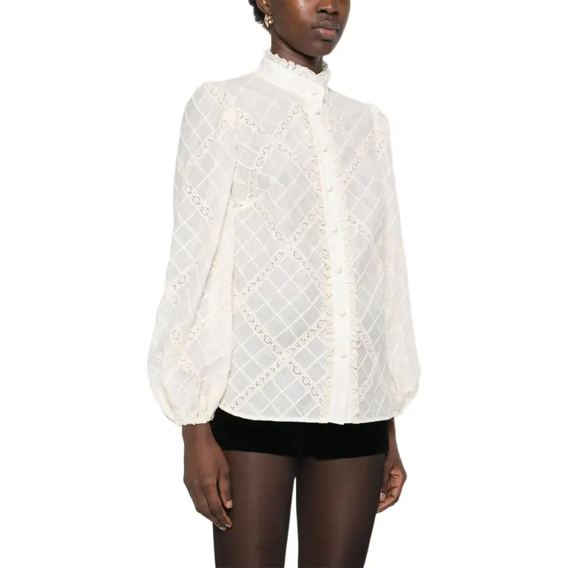 Zimmermann Tallow Lace trim Shirt-3