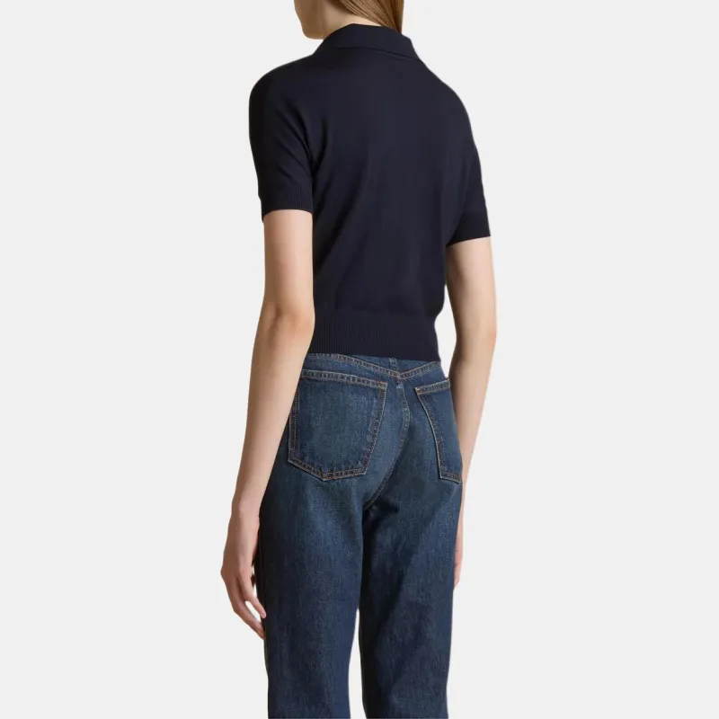 KHAITE Morgane Top 'Midnight Navy'-3