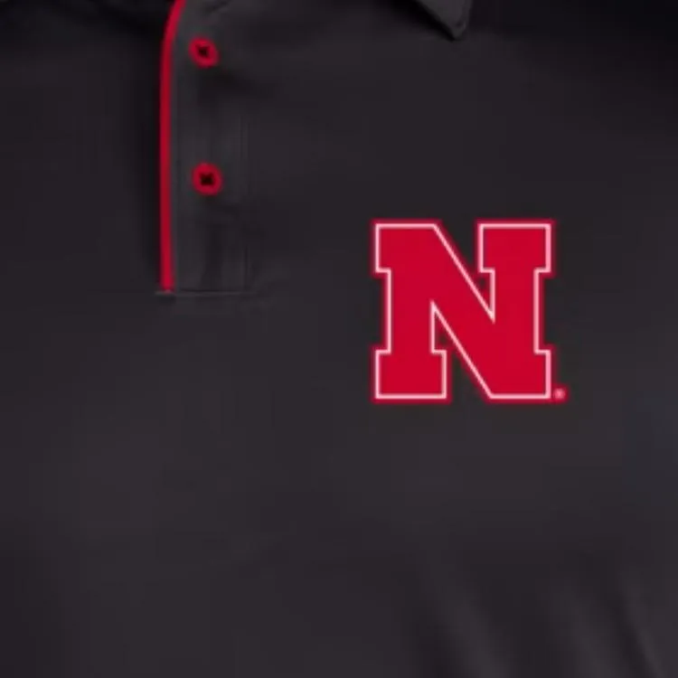 Adidas Free Shipping With AdiClub Nebraska Cornhuskers Short Sleeve Polo-2