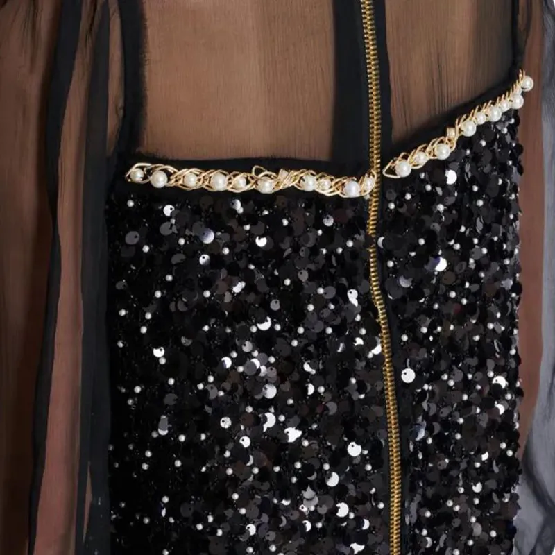BALMAIN Sequin Detailing Dress-6
