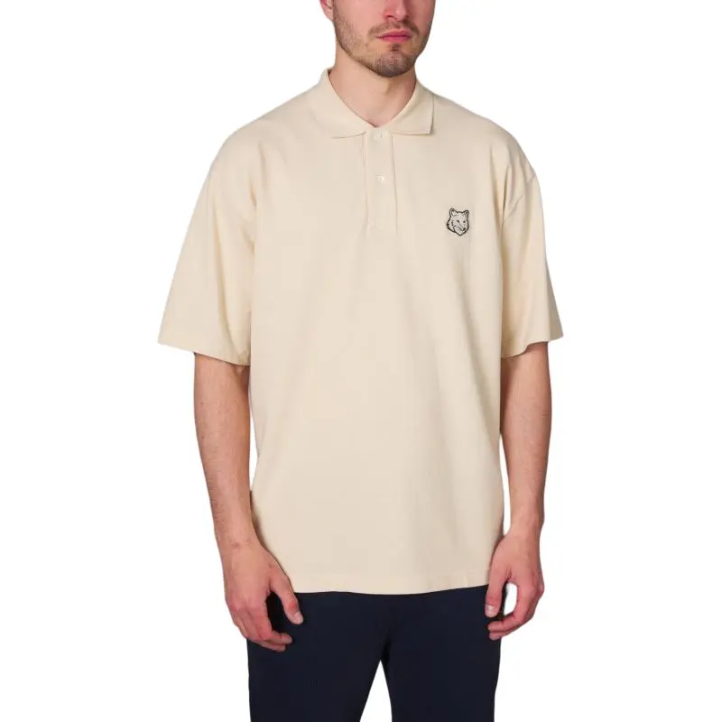 Maison Kitsune Bold Fox Head Patch Oversized Polo Shirt-2