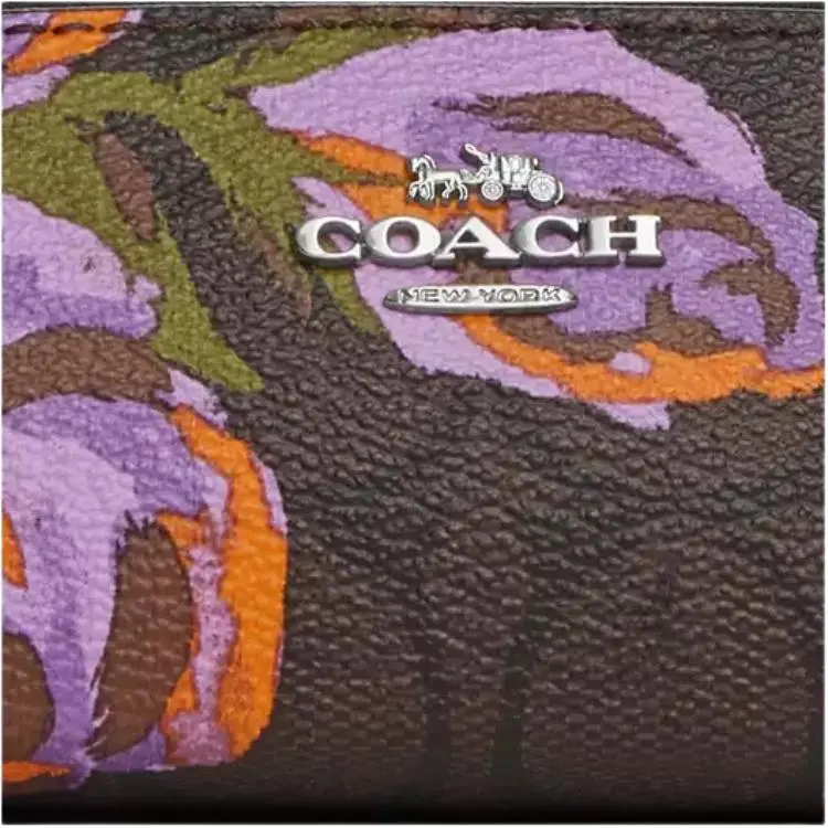 COACH Pencil Case Leather Pencil Case Small Size Women's Brown-4
