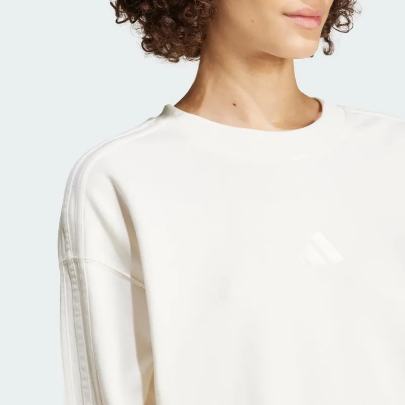 Adidas Free Shipping With AdiClub All Szn French Terry 3 Stripes Loose Sweatshirt-4