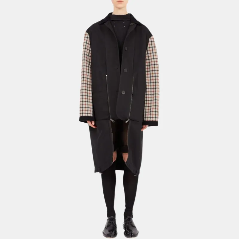 Maison Margiela Contrast Fabric Coat 'Black'-2