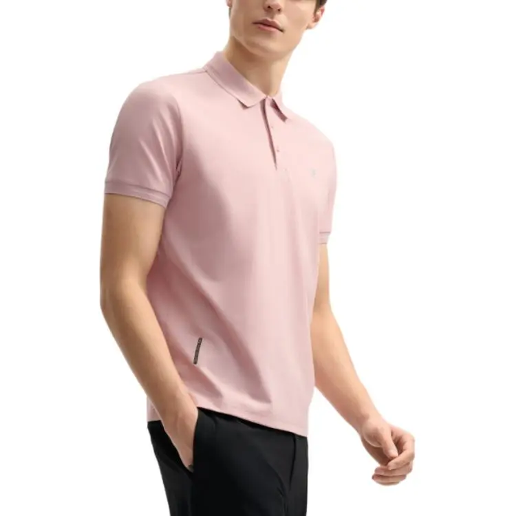 FILA WHITE Polo Shirt Men's Light Gray Pink-4
