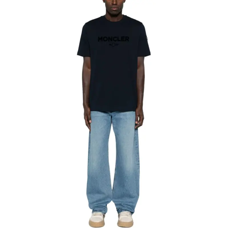 Moncler Logo Detailed Crewneck T Shirt-3