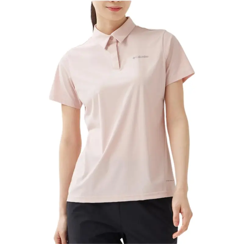 Columbia W's Carmel Hike Polo Shirt Women's Floral Pink-2