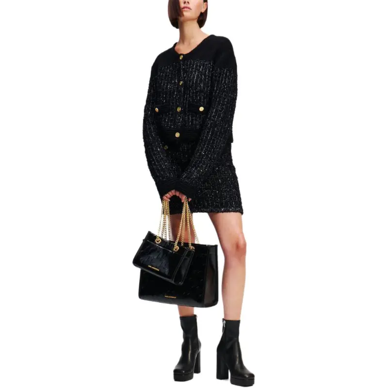 KARL LAGERFELD / Karl Lagerfeld Jeans Bouclé Knit Cardigan-2