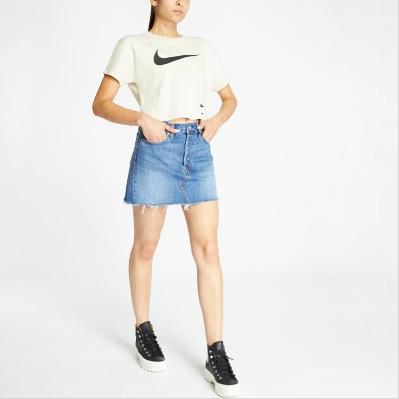 Nike Crop Tops Women's Beige-2