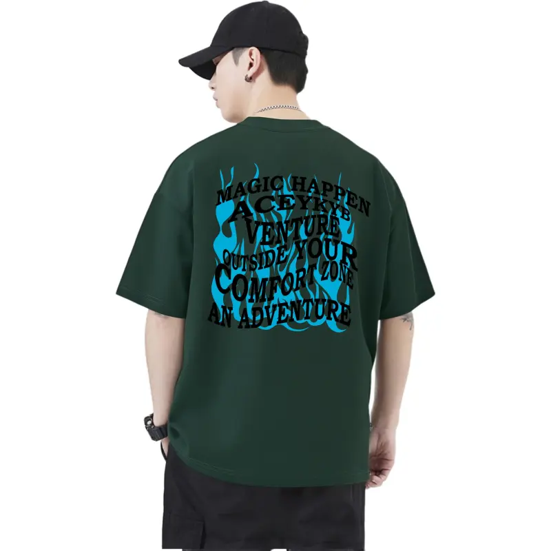 YK&YB T Shirts Unisex Army Green-4