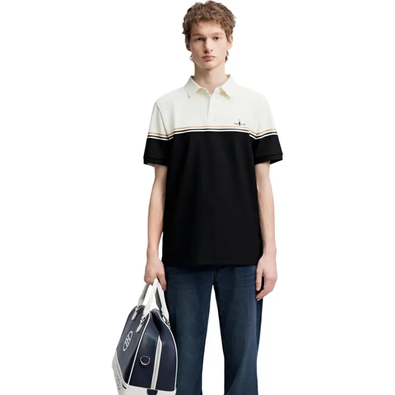 Biyin Leufen Cooling Technology Collection Polo Shirt Men's 28 Ecru-6