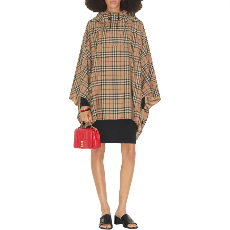 Burberry Check Hooded Poncho-2