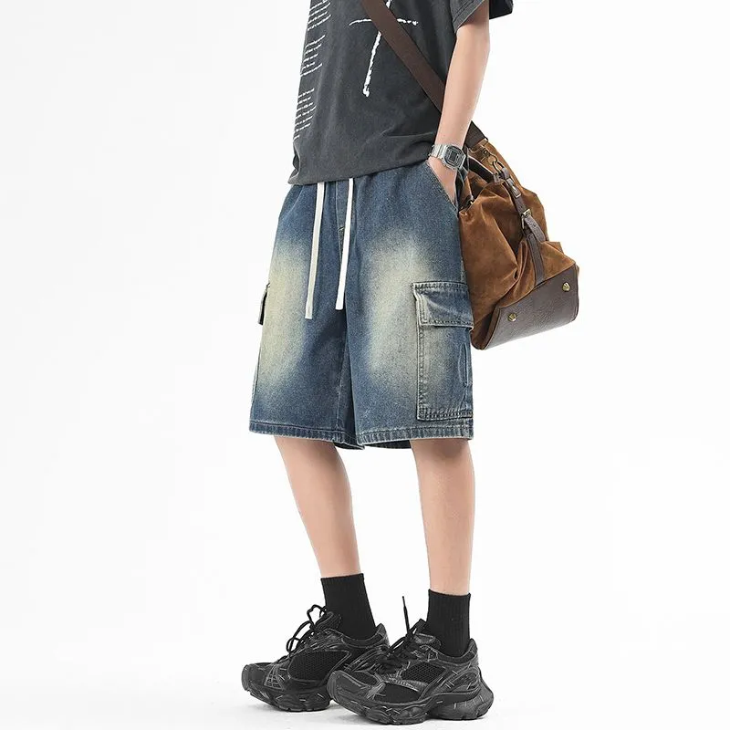 BEAR UNION Denim Shorts Unisex Dark Blue-2