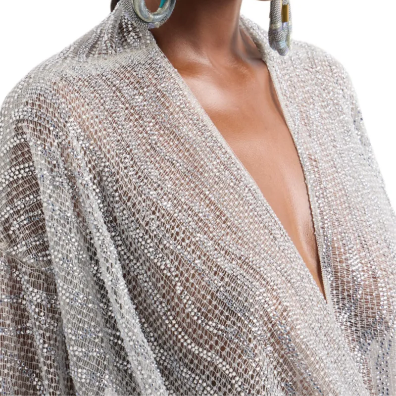 GIORGIO ARMANI Draped Blouse With Lurex And Crystal Embroidery-4