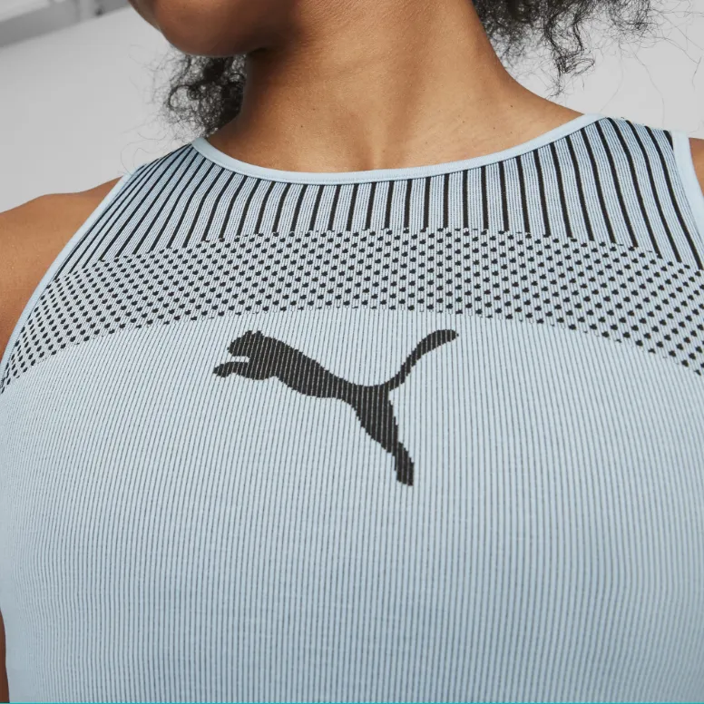 PUMA Tank Tops Women's Blue Gray-4