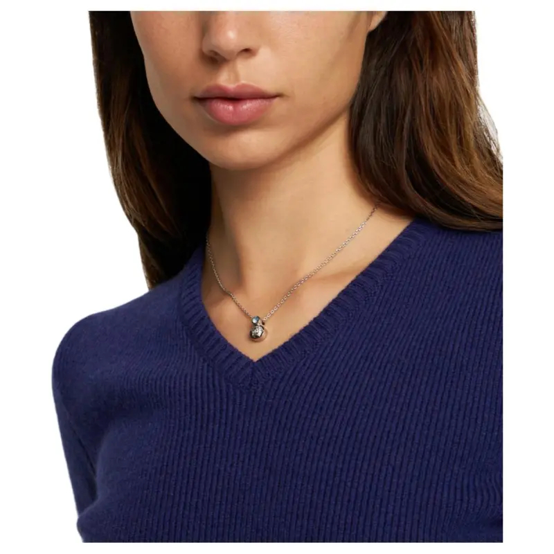VERSACE Metal Necklaces Women's Silver-3