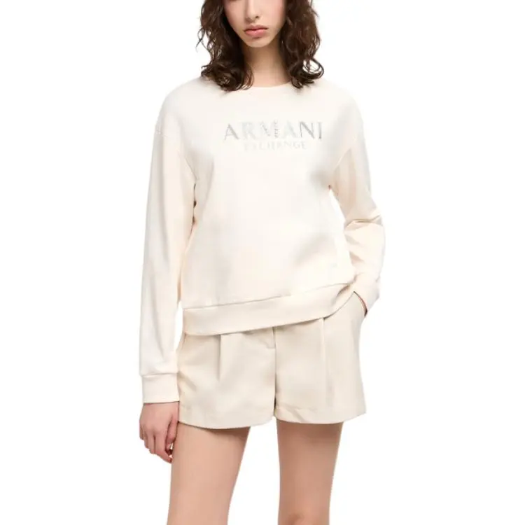 ARMANI EXCHANGEAE SS25 Sweatshirt Women's Ecru-1