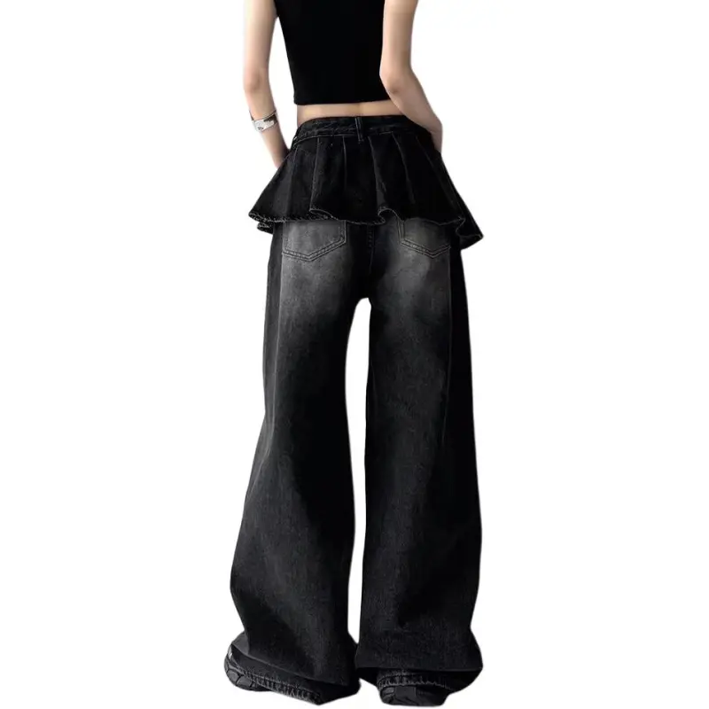 Concubine Zhu Jeans Women's Black Gray-4