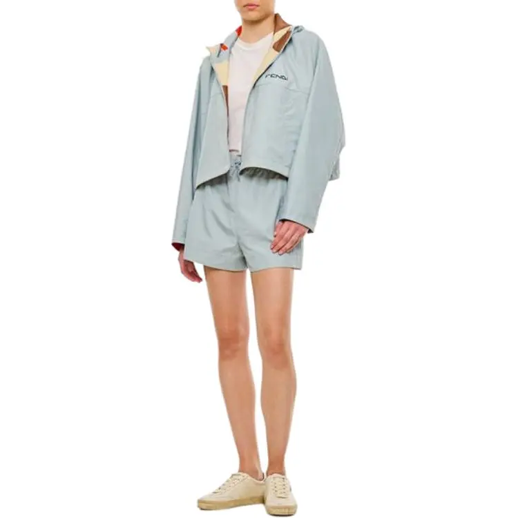 FENDI Zip Up Hooded Reversible Jacket-5