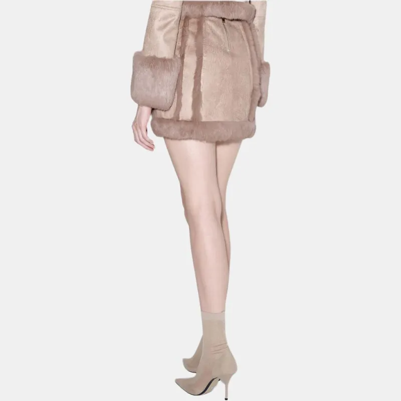 Bebe Casual Short Skirts Women's Apricot-2