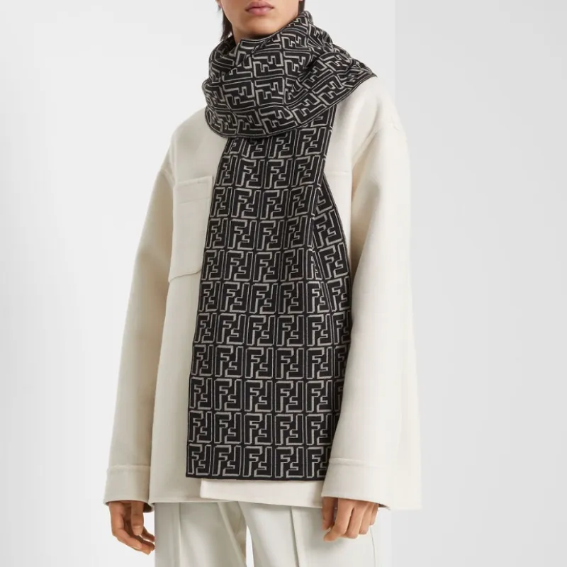 FENDI Allover Ff Jacquard Scarf-2