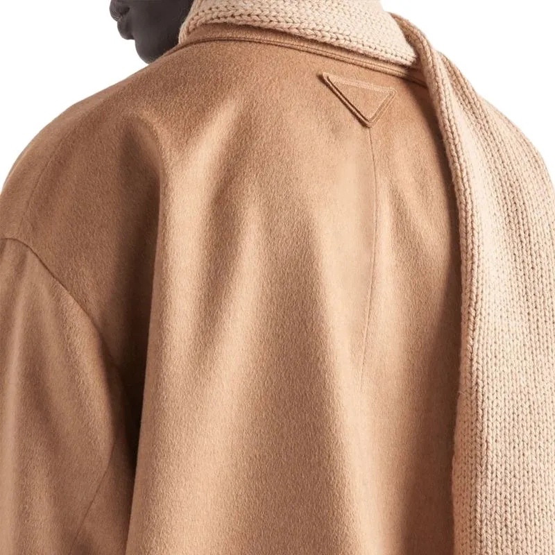 PRADA Triangle-logo Camel-hair Coat-2