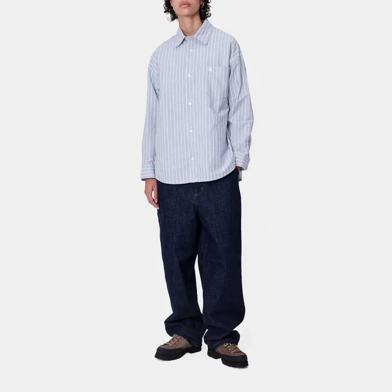 Carhartt WIP FW24 W' L/S Dowlen Shirt Women's Blue-2
