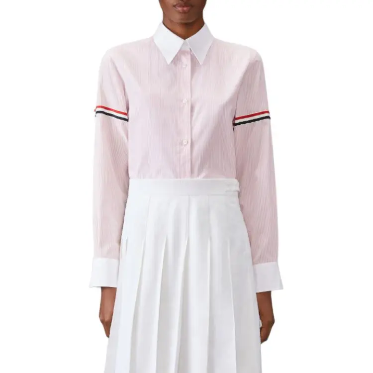 THOM BROWNE Contrast border Striped Shirt-2