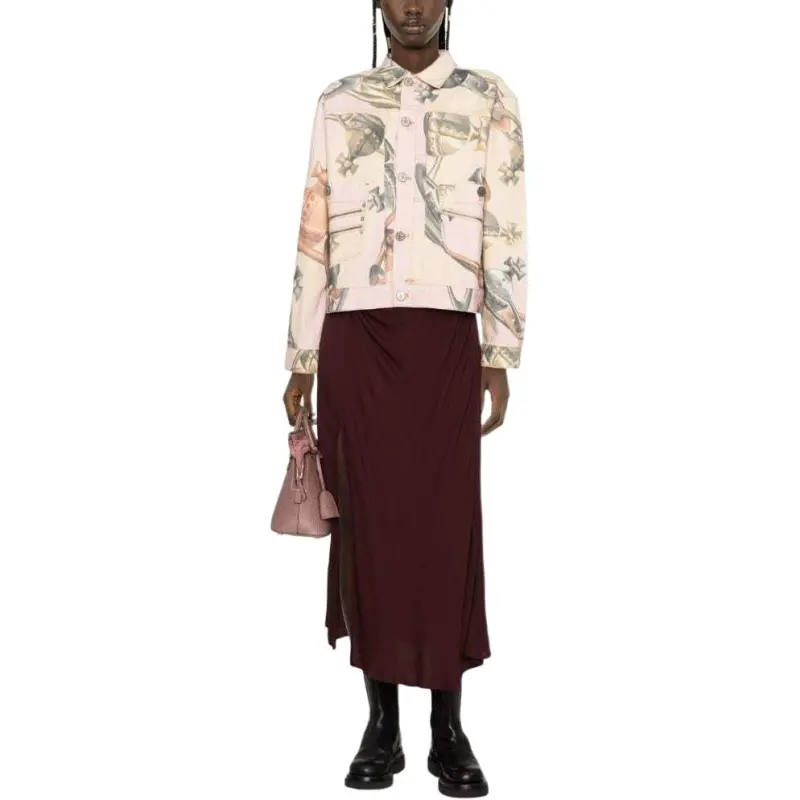 Vivienne Westwood Marlene Orb Printed Buttoned Denim Jacket-2