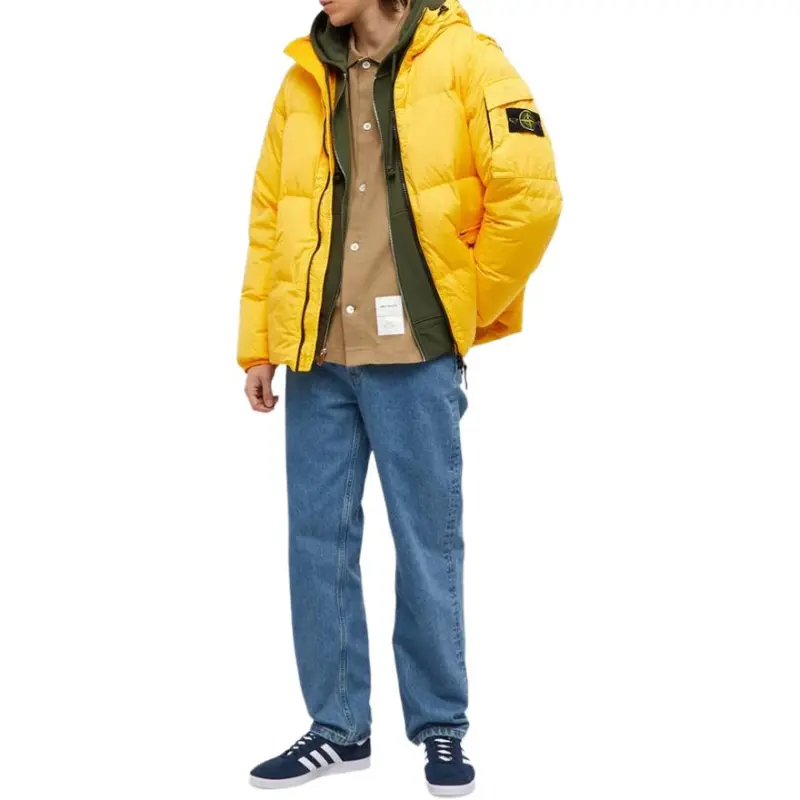 STONE ISLAND Down Jackets Men Yellow-4