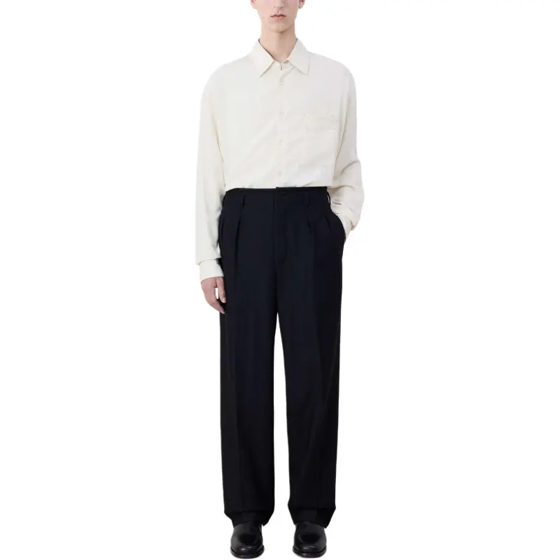 Lemaire Pleat detailing Straight leg Trousers-2
