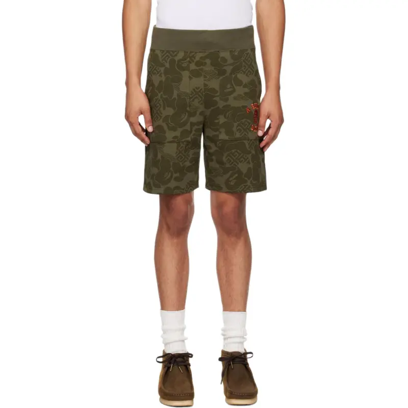 A BATHING APE Asia Camo Sweat Shorts-5