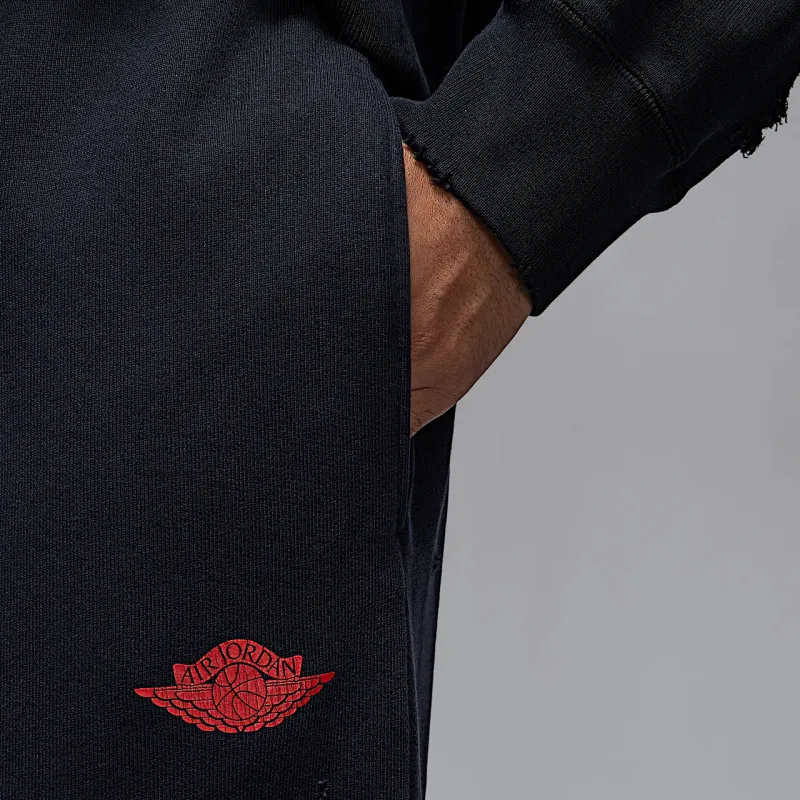Jordan Air Rare Knitted Sweatpants Men's Black/Sail White-2