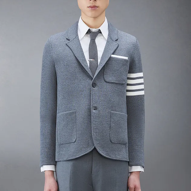 THOM BROWNE 4 Bar Knitted Blazer-3