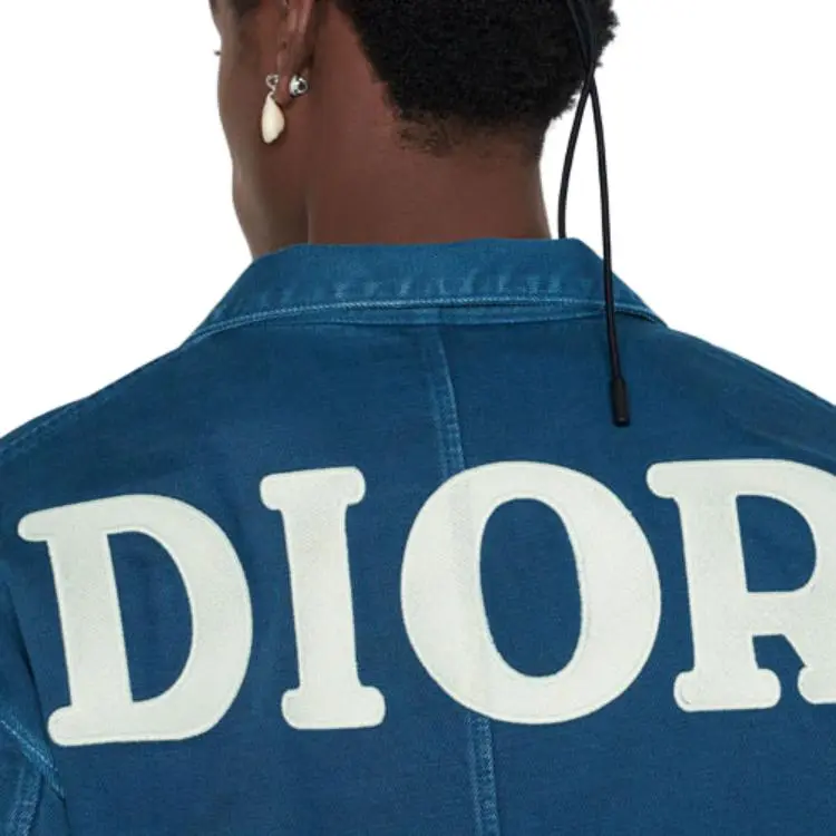 DIOR Dior Quarterly New Products Denim Jacket Men's Blue-5