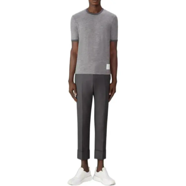 THOM BROWNE Ringer Cotton T shirt-2